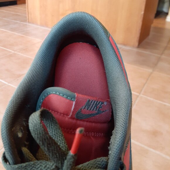 Size 9 Nike Dunk Low Cargo Khaki Mystic Red Sneakers DV0833-600 - Picture 8 of 10